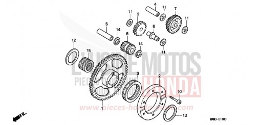 EMBRAYAGE DE DEMARRAGE NX650W de 1998